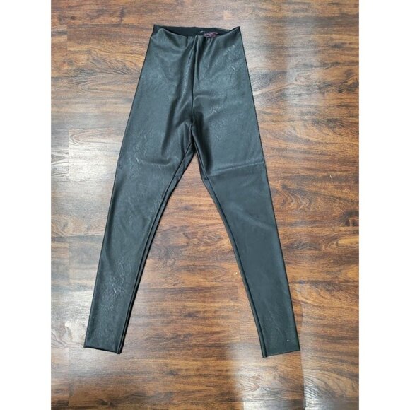 Commando Faux Leather Pull On High Waisted Skinny Leggings Black Women's Small - Picture 2 of 7